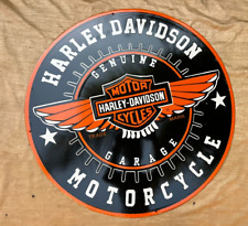 Porcelain Harley davidson Enamel Sign Size 30x30 Inches 2 Sided picture