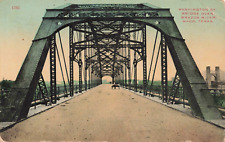 Postcard Washington Bridge Over Brazos River Waco Texas TX 1913 DB picture