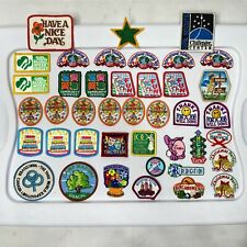 LOT OF 41 VINTAGE GIRL SCOUTS PATCHES HOLIDAY EVENT CELEBRATION ACTIVITY FUN  picture