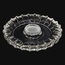 United States US Senate Cigar Ashtray Heavy Clear Glass Etched Round 10