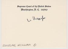 SIGNED SUPREME COURT JUSTICE WILLIAM O. DOUGLAS CHAMBERS CARD picture