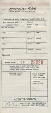 Vintage Mid 20th Century Denver & Rio Grande Western RR Charge Ticket C23228 picture