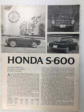 HondaRT02 Vintage Article Road Test 1970 Honda S-600 April 1965 4 page picture