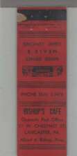 Matchbook Cover - 1930s Merchant Industries - Bishop's Cafe Lancaster, PA picture