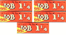 5x Job 1 1/4 Rolling Papers Orange 100% Authentic *Great Price*  picture