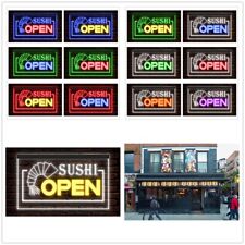 DC110019 OPEN Sushi Shop Restaurant Bar Cafe Light Neon Sign Dual Color picture