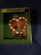 Holiday Time 2008 Enamel Christmas Ornament Hearts Christmas Is Love Metal picture