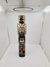 Vintage Antique Mayan, Inca Hand Carved Wood Totem Pole 26
