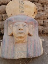 Rare Ancient Egyptian Antique Egyptian Pharaonic Wooden mask Of Queen Hatshepsut picture