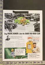 1939 SHELL GASOLINE VISIBLE PUMP GLASS TOP MECHANIC STATION PARK AUTO CAR ADWU33 picture