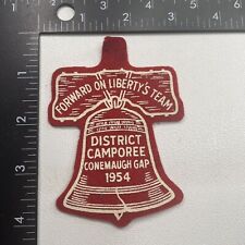 Vtg 1954 CONEMAUGH District Camporee Boy Scouts Red Felt Patch 00PU picture