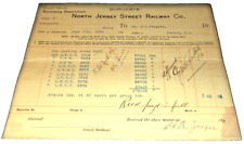 JUNE 1899 NORTH JERSEY STREET RAILWAY BILLHEAD FOR CARTING SCRAP METAL picture