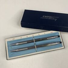 Vintage Cross Century 350/3501 Chrome Pen & Pencil Set In Original Box picture