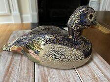 Ceramic Duck Hand Painted, Signed by Artist Serena Boschert -Excellent Condition picture