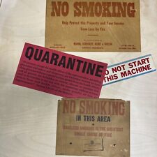 Vintage Lot of Original Workplace Safety Sign / Advertising 1930 - 1970 picture