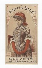 1800's Adver. Trade Card Harris Brothers Glovers - Gloves of All Descriptions picture