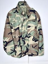US Army Woodland Camo Field Jacket Size Medium Short Cavalier  picture