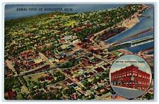 c1940's Aerial View Of Marquette Michigan MI Union National Bank Ad Postcard picture