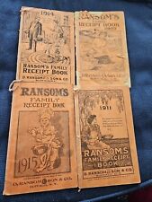 Antique Ransom's Family Receipt Book 1910,1911,1914,1915 picture