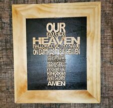 Lords Prayer Cross Framed picture