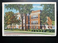 Vintage Postcard 1938 High School Montpelier Vermont picture