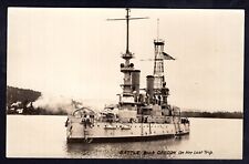 USS Oregon Battleship On Her Last Trip RPPC Real Photo Vintage Postcard Unused picture