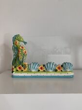 DIANE ARTWORK Seahorse ceramic photo frame with shells flowers 4 x 6