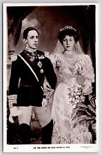 Royalty~HM King Alfonso VIII~Queen Victoria Eugenie of Spain~Portrait~RPPC picture