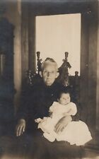 Vintage Postcard Woman RPPC GRANDMA AND CHILD   UNPOSTED DIVIDED BACK picture