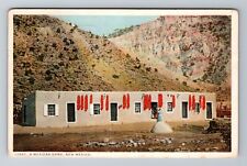 Albuquerque NM-New Mexico, Adobe Hut Home, c1928 Antique Vintage Postcard picture