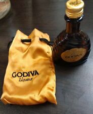 Mini GODIVA Chocolate Liqueur Glass Liquor Bottle EMPTY 50ml With Gold Pouch picture