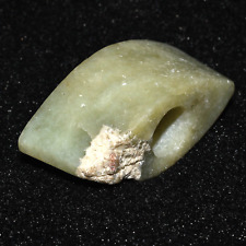 Ancient Old Chinese Natural Green Jade Ornament Artifact in Good Condition picture