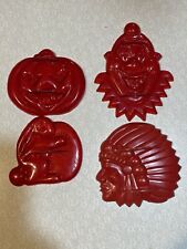 Vintage Aunt Chicks Halloween Bunny & Clown Indian Cookie Cutters READ picture