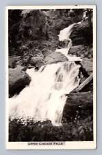 Upper Cascade Falls ~ Granby Colorado RPPC Vintage Photo Postcard 1933 picture
