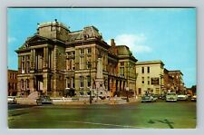 Crawfordsville IN-Indiana, Montgomery County Court House, Vintage Postcard picture