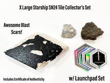 SpaceX Starship SN24 S24 X Large Heat Shield Tile Section & Launchpad Set A+ picture