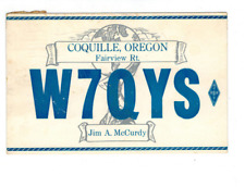 Ham Radio Vintage QSL Card     W7QYS   1953   Coquille, Oregon picture