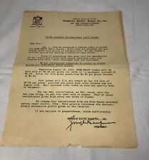AMERICAN SAFETY RAZOR COMPANY LETTER PRICE INCREASE WWI EVER READY RADIO BLADES picture