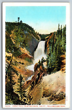 Great Fall, Yellowstone National Park, Wyoming Vintage Postcard picture