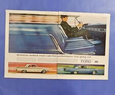 1963 Vintage Print Ad. Ford Galaxie 500/XL Super Torque, Fairlane picture