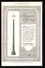 1922 King White Way Posts Street lighting Chicago IL Vintage magazine  print ad picture