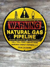 Vintage Markwest Energy Tulsa, OK Natural Gas Pipeline Sign 12” Aluminum picture