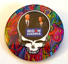Biden 2024 Button Harris Grateful Dead President Campaign Politics Button Badge  picture