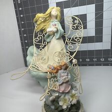 VINTAGE GIRL IN A FLOWER GARDEN PORCELAIN FIGURE COMBO COLLECTIBLE STATUES picture
