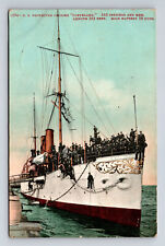 1908 USS Cleveland Protected Cruiser 10 Guns Edward H Mitchell Postcard picture