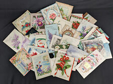 Mixed Lot 57 Vintage Cards Greeting birthday Christmas Mid Century Used picture