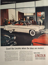 1954 Holiday Original Art Ad The Growing Trend to LINCOLN Automobiles picture
