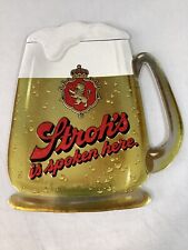 Vintage 1970s Stroh's Beer Embosograph Mug Sign Display  picture