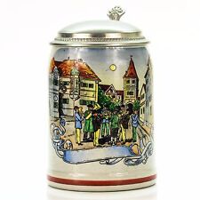 Marzi & Remy  Antique Lidded Mug German Beer Stein - Street Orchestra ca. 1920's picture