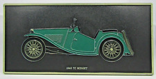 MG TC Midget (Green) Unipart Leyland Cars. Black Plastic Wall/Standing Plaque. picture